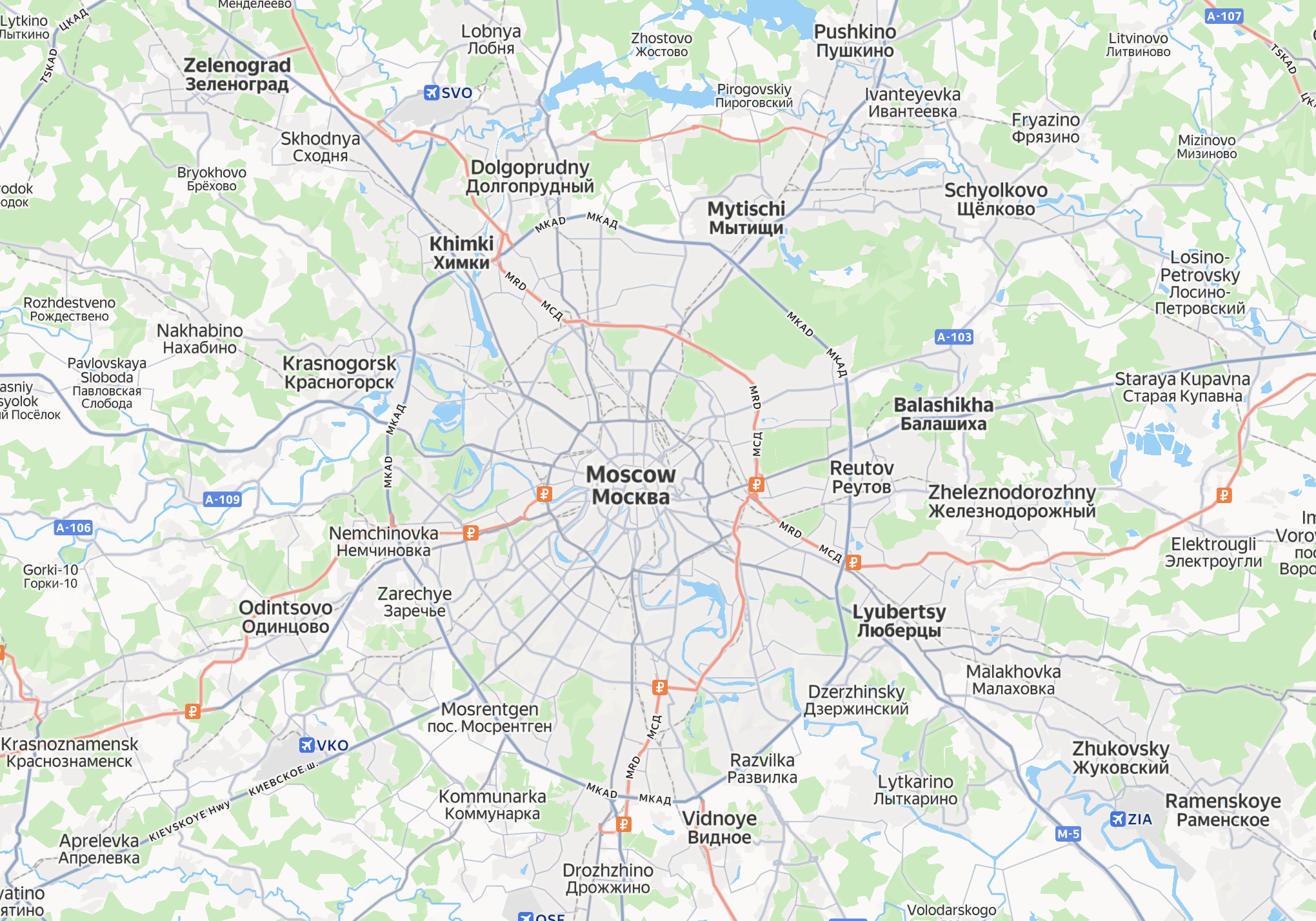 Карта Москвы